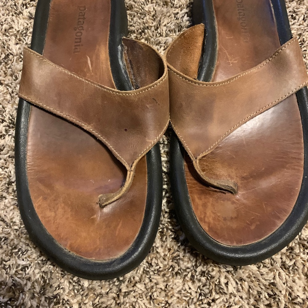 Brown Leather Patagonia Sandals. Heavy.